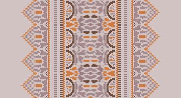 Peruvian pattern Seamless Mughal architecture Motif embroidery, Pixel Ikat embroidery Design for Print indigenous art aboriginal art pattern floral kurti mughal border vector