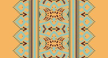 Peruvian pattern Seamless Scandinavian pattern Motif embroidery, Pixel Ikat embroidery Design for Print pattern vintage flower folk navajo patchwork pattern vector
