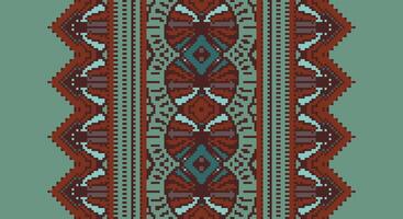 Peruvian pattern Seamless Scandinavian pattern Motif embroidery, Pixel Ikat embroidery Design for Print australian curtain pattern geometric pillow model kurti mughal flowers vector