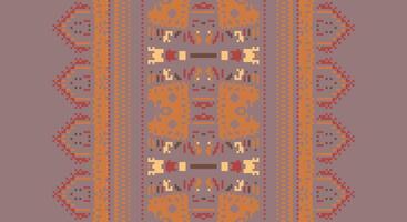 Patola sari Seamless Native American, Motif embroidery, Pixel Ikat embroidery Design for Print indonesian batik motif embroidery native american kurta mughal design vector