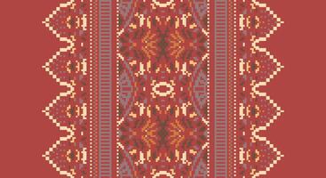 Peruvian pattern Seamless Scandinavian pattern Motif embroidery, Pixel Ikat embroidery Design for Print vyshyvanka placemat quilt sarong sarong beach kurtis Indian motifs vector