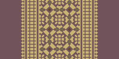 Dupatta pattern Seamless Bandana print silk Motif embroidery, Pixel Ikat embroidery Design for Print Texture fabric saree sari carpet. kurta patola saree vector