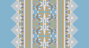 Patola sari Seamless Bandana print silk Motif embroidery, Pixel Ikat embroidery Design for Print scandinavian pattern saree ethnic nativity gypsy pattern vector