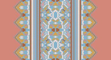 Patola sari Seamless Bandana print silk Motif embroidery, Pixel Ikat embroidery Design for Print jacquard slavic pattern folklore pattern kente arabesque vector