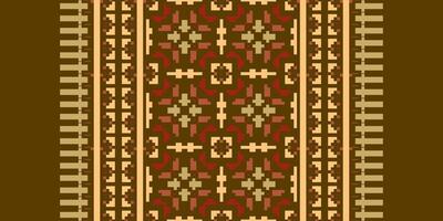 Dupatta pattern Seamless Bandana print silk Motif embroidery, Pixel Ikat embroidery Design for Print egyptian hieroglyphs tibetan geo pattern vector
