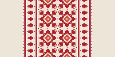 Motif folklore pattern Seamless Mughal architecture Motif embroidery, Pixel Ikat embroidery Design for Print scandinavian pattern saree ethnic nativity gypsy pattern vector