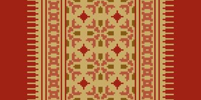 Dupatta pattern Seamless Australian aboriginal pattern Motif embroidery, Pixel Ikat embroidery Design for Print endless arabesque cloth dupatta shawl bandana print silk kurta men vector