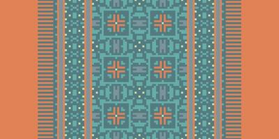 Dupatta pattern Seamless Bandana print silk Motif embroidery, Pixel Ikat embroidery Design for Print pattern vintage flower folk navajo patchwork pattern vector