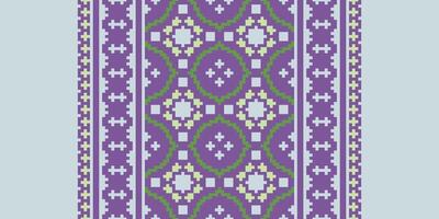 Dupatta pattern Seamless Mughal architecture Motif embroidery, Pixel Ikat embroidery Design for Print vyshyvanka placemat quilt sarong sarong beach kurtis Indian motifs vector