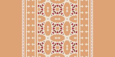 Motif folklore pattern Seamless Mughal architecture Motif embroidery, Pixel Ikat embroidery Design for Print pattern vintage flower folk navajo patchwork pattern vector