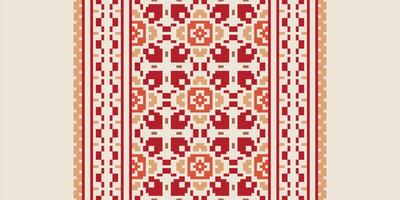 Motif folklore pattern Seamless Mughal architecture Motif embroidery, Pixel Ikat embroidery Design for Print figure tribal ink on cloth patola sari vector