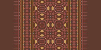 Dupatta pattern Seamless Australian aboriginal pattern Motif embroidery, Pixel Ikat embroidery Design for Print egyptian pattern tibetan mandala bandanna vector
