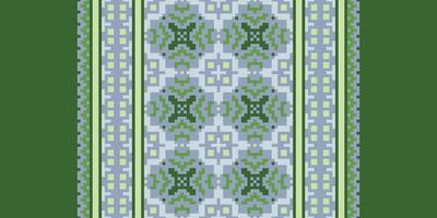 Dupatta pattern Seamless Mughal architecture Motif embroidery, Pixel Ikat embroidery Design for Print tapestry floral kimono repeat pattern lacing spanish motif vector
