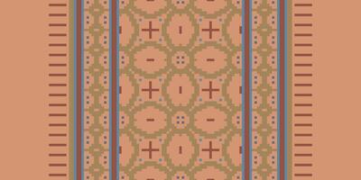 Dupatta pattern Seamless Mughal architecture Motif embroidery, Pixel Ikat embroidery Design for Print pattern vintage flower folk navajo patchwork pattern vector