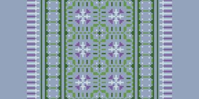 Dupatta pattern Seamless Mughal architecture Motif embroidery, Pixel Ikat embroidery Design for Print tie dyeing pillowcase sambal puri kurti mughal architecture vector