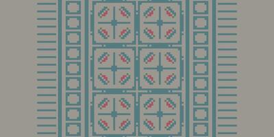 Dupatta pattern Seamless Scandinavian pattern Motif embroidery, Pixel Ikat embroidery Design for Print scarf hijab pattern kerchief Pixel Ikat Silk kurti model mughal patterns vector