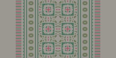 Dupatta pattern Seamless Scandinavian pattern Motif embroidery, Pixel Ikat embroidery Design for Print indonesian batik motif embroidery native american kurta mughal design vector