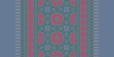 Dupatta pattern Seamless Scandinavian pattern Motif embroidery, Pixel Ikat embroidery Design for Print tie dyeing pillowcase sambal puri kurti mughal architecture vector