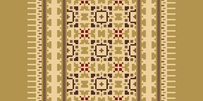 Motif folklore pattern Seamless Mughal architecture Motif embroidery, Pixel Ikat embroidery Design for Print egyptian pattern tibetan mandala bandanna vector