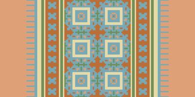 Dupatta pattern Seamless Scandinavian pattern Motif embroidery, Pixel Ikat embroidery Design for Print figure tribal ink on cloth patola sari vector