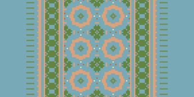 Dupatta pattern Seamless Scandinavian pattern Motif embroidery, Pixel Ikat embroidery Design for Print border embroidery ancient egypt vector