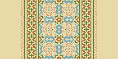 Dupatta pattern Seamless Scandinavian pattern Motif embroidery, Pixel Ikat embroidery Design for Print jacquard slavic pattern folklore pattern kente arabesque vector