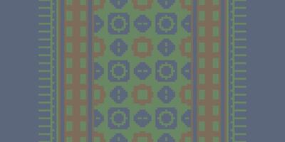 Ancient patterns Seamless Native American, Motif embroidery, Pixel Ikat embroidery Design for Print tapestry floral kimono repeat pattern lacing spanish motif vector