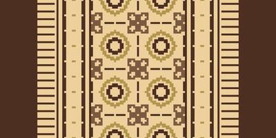 Motif folklore pattern Seamless Scandinavian pattern Motif embroidery, Pixel Ikat embroidery Design for Print endless arabesque cloth dupatta shawl bandana print silk kurta men vector