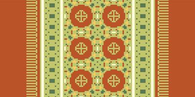 Ancient patterns Seamless Native American, Motif embroidery, Pixel Ikat embroidery Design for Print figure tribal ink on cloth patola sari vector