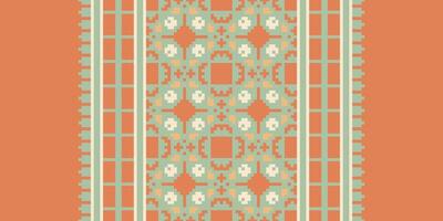 Ancient patterns Seamless Bandana print silk Motif embroidery, Pixel Ikat embroidery Design for Print indigenous art aboriginal art pattern floral kurti mughal border vector