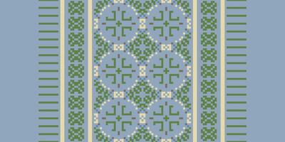 Ancient patterns Seamless Bandana print silk Motif embroidery, Pixel Ikat embroidery Design for Print tapestry floral kimono repeat pattern lacing spanish motif vector