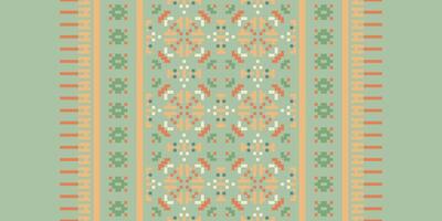 Ancient patterns Seamless Bandana print silk Motif embroidery, Pixel Ikat embroidery Design for Print tie dyeing pillowcase sambal puri kurti mughal architecture vector