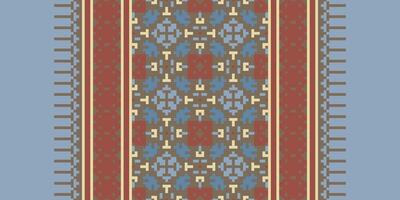 Ancient patterns Seamless Bandana print silk Motif embroidery, Pixel Ikat embroidery Design for Print egyptian hieroglyphs tibetan geo pattern vector