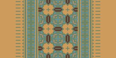 Ancient patterns Seamless Australian aboriginal pattern Motif embroidery, Pixel Ikat embroidery Design for Print endless arabesque cloth dupatta shawl bandana print silk kurta men vector