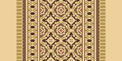 Motif folklore pattern Seamless Scandinavian pattern Motif embroidery, Pixel Ikat embroidery Design for Print vyshyvanka placemat quilt sarong sarong beach kurtis Indian motifs vector