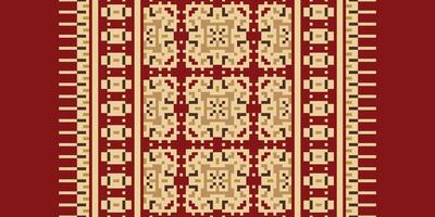 Motif folklore pattern Seamless Scandinavian pattern Motif embroidery, Pixel Ikat embroidery Design for Print scarf hijab pattern kerchief Pixel Ikat Silk kurti model mughal patterns vector
