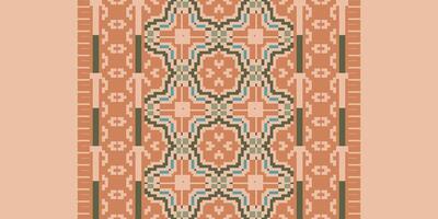 Ancient patterns Seamless Scandinavian pattern Motif embroidery, Pixel Ikat embroidery Design for Print vyshyvanka placemat quilt sarong sarong beach kurtis Indian motifs vector