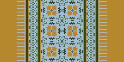 Ancient patterns Seamless Mughal architecture Motif embroidery, Pixel Ikat embroidery Design for Print vyshyvanka placemat quilt sarong sarong beach kurtis Indian motifs vector