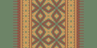 Ancient patterns Seamless Australian aboriginal pattern Motif embroidery, Pixel Ikat embroidery Design for Print figure tribal ink on cloth patola sari vector