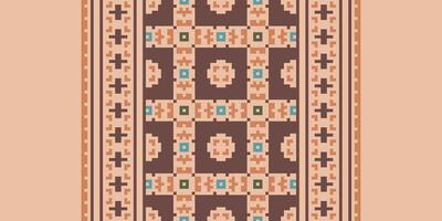 Ancient patterns Seamless Scandinavian pattern Motif embroidery, Pixel Ikat embroidery Design for Print endless arabesque cloth dupatta shawl bandana print silk kurta men vector