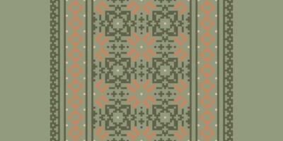 Ancient patterns Seamless Mughal architecture Motif embroidery, Pixel Ikat embroidery Design for Print egyptian pattern tibetan mandala bandanna vector