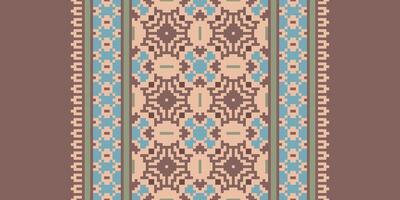 Ancient patterns Seamless Mughal architecture Motif embroidery, Pixel Ikat embroidery Design for Print kurta pattern mughal motifs tapestry pattern floral repeat vector