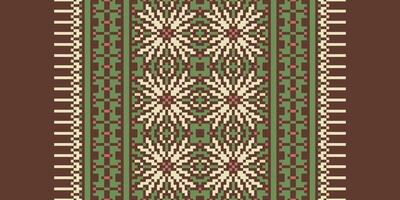 Ancient patterns Seamless Scandinavian pattern Motif embroidery, Pixel Ikat embroidery Design for Print scandinavian pattern saree ethnic nativity gypsy pattern vector