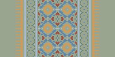 Ancient patterns Seamless Scandinavian pattern Motif embroidery, Pixel Ikat embroidery Design for Print jacquard slavic pattern folklore pattern kente arabesque vector