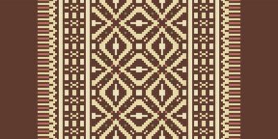 Ancient patterns Seamless Scandinavian pattern Motif embroidery, Pixel Ikat embroidery Design for Print figure tribal ink on cloth patola sari vector