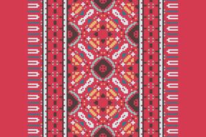 Plazo pattern Seamless Scandinavian pattern Motif embroidery, Pixel Ikat embroidery Design for Print figure tribal ink on cloth patola sari vector