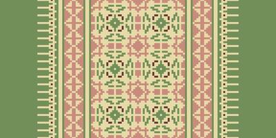 Bukhara pattern Seamless Bandana print silk Motif embroidery, Pixel Ikat embroidery Design for Print pattern vintage flower folk navajo patchwork pattern vector