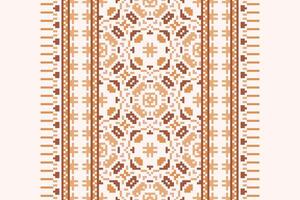 Banarasi Pattern Seamless Scandinavian pattern Motif embroidery, Pixel Ikat embroidery Design for Print scandinavian pattern saree ethnic nativity gypsy pattern vector