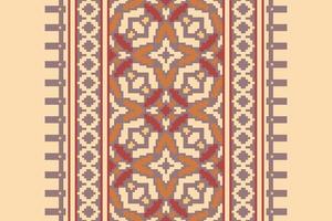 Kurti Pattern Seamless Australian aboriginal pattern Motif embroidery, Pixel Ikat embroidery Design for Print pattern vintage flower folk navajo patchwork pattern vector