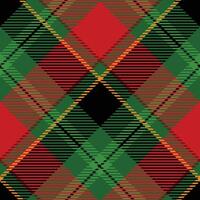 Tartan plaid pattern background. Fabric texture. vector